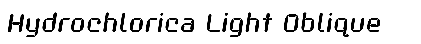 Hydrochlorica Light Oblique
